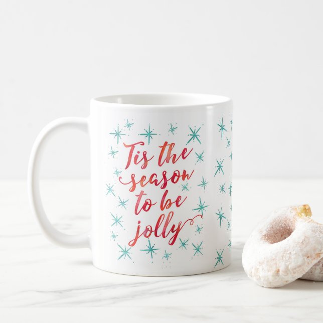 Esta é a época para ser feliz caneca de Natal (Com Donut)