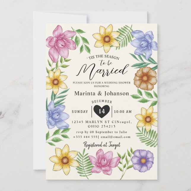 Esta é a estação a ser casada Convite (Frente)