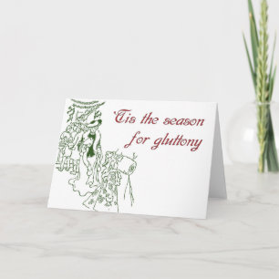 Esta é a estação para Glutton - cartão de Natal
