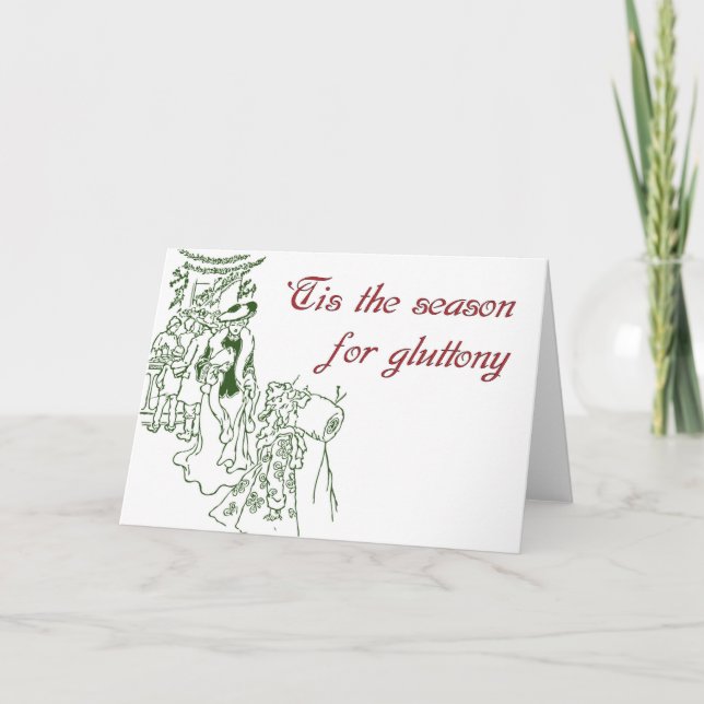 Esta é a estação para Glutton - cartão de Natal (Frente)
