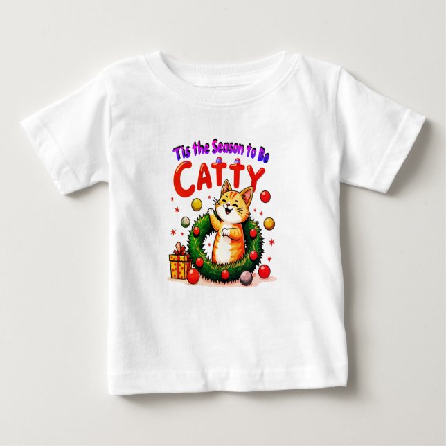 Esta é a estação para ser uma camisa de bebê catól (Frente)