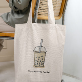 Esta é a minha Boba Tea e a minha bolsa de leite