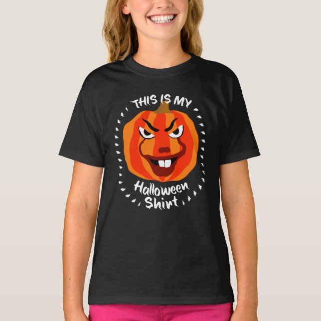 🎃 Esta É A Minha Camisa De Halloween - Engraçada  (Frente)