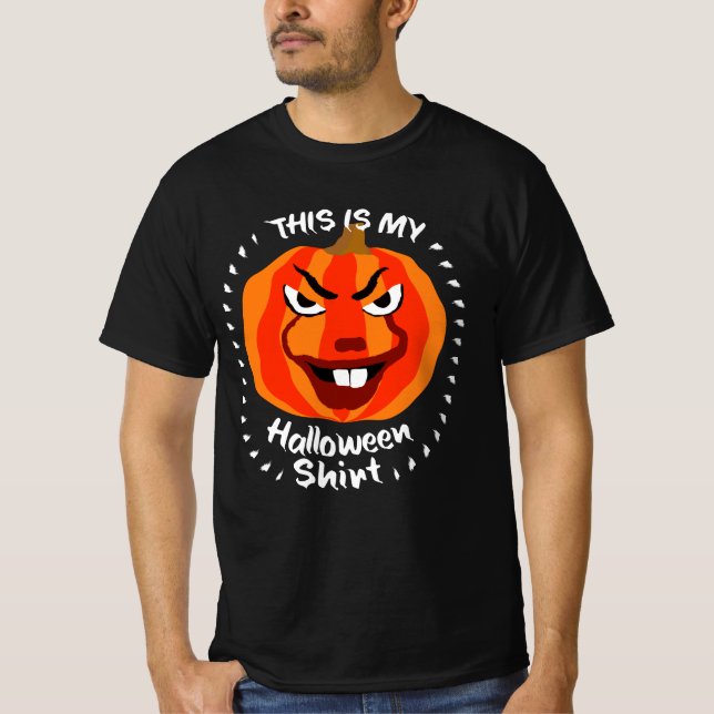 🎃 Esta É A Minha Camisa De Halloween - Engraçada  (Frente)
