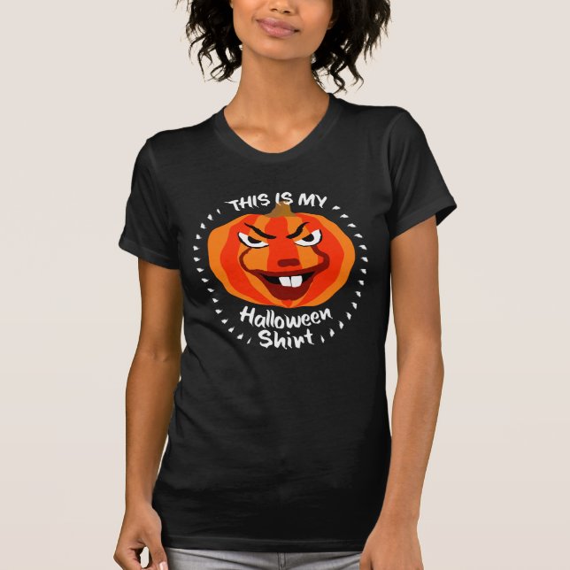 🎃 Esta É A Minha Camisa De Halloween - Engraçada  (Frente)