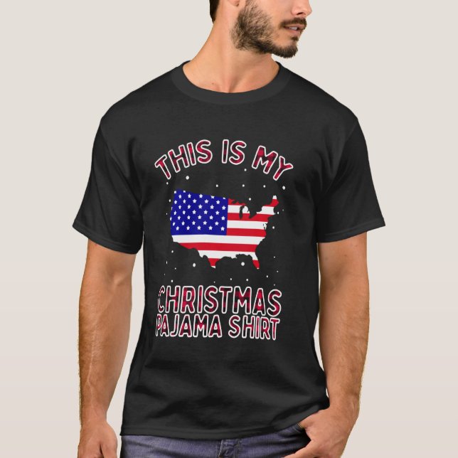 Esta É A Minha Camisa De Natal Patriótica Pajamas  (Frente)