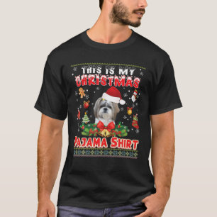 Esta É A Minha Camisa De Pajama De Natal Shih Tzu