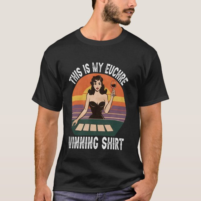 Esta É A Minha Camisa De Vencer De Euchre - Engraç (Frente)