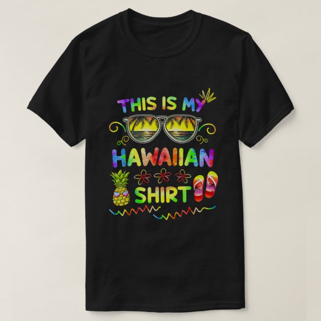 Esta É A Minha Camisa Havaiana Luau Aloha Hawaii B (Frente do Design)