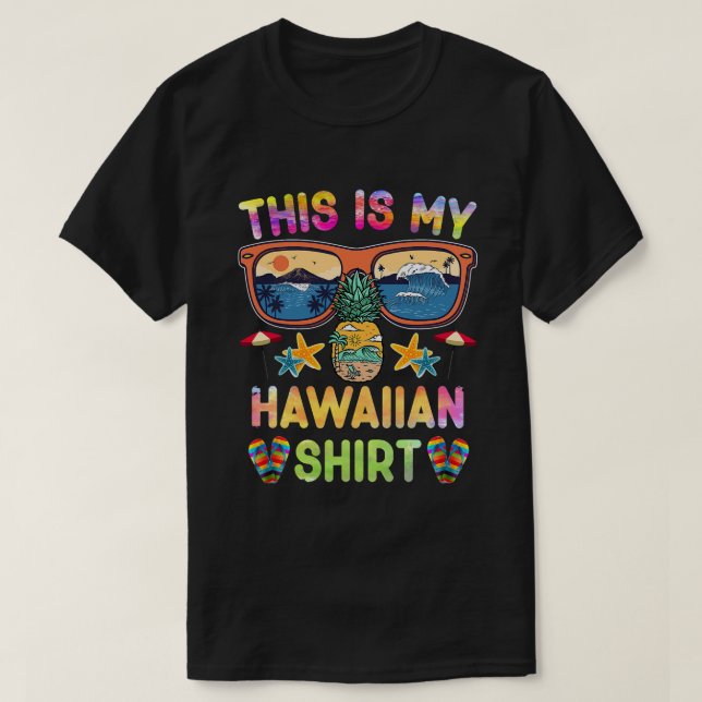 Esta É A Minha Camisa Havaiana Luau Aloha Hawaii B (Frente do Design)