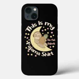 Esta É A Minha Camisa Pajama Sleepy Sloth Moon Pin