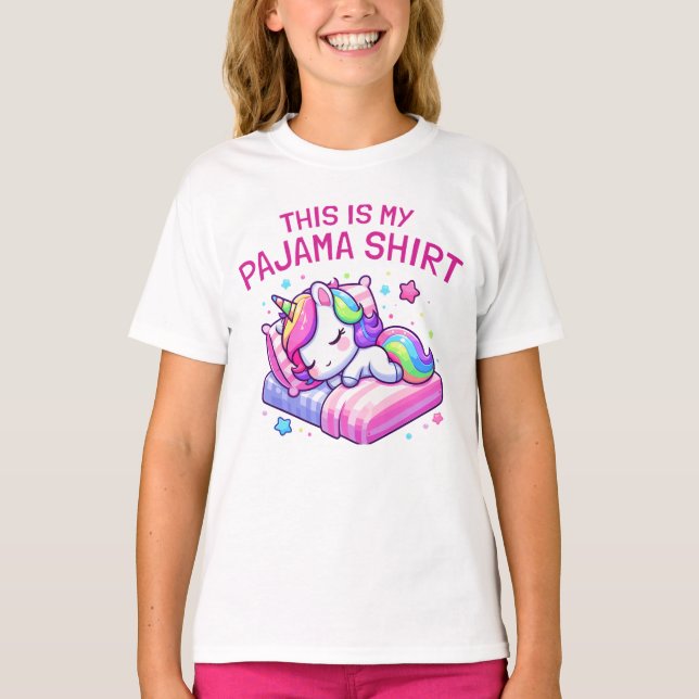 Esta é a minha camiseta Pajama Shirt Unicorn (Frente)