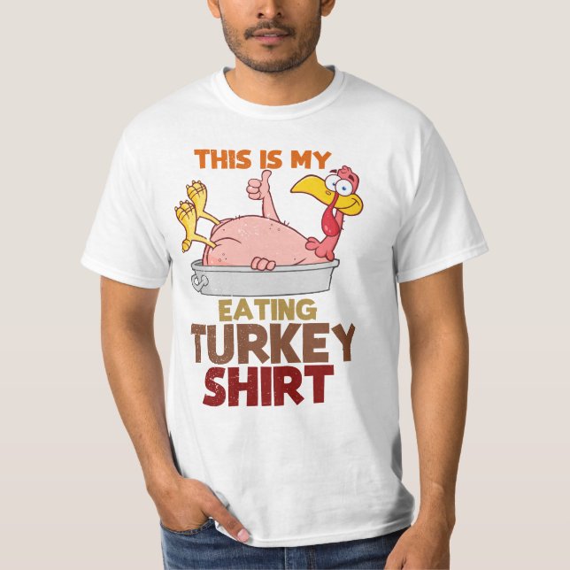 Esta É Minha Camisa de Comer Peru – Ação de Graças (Frente)