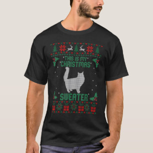 Esta é Minha Camisa de Natal Gato Animal de Estim