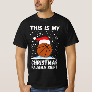 Esta é Minha Camisa de Pijama de Basquete de Natal