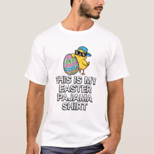 Esta é Minha Camisa de Pijama de Páscoa Frango Ovo