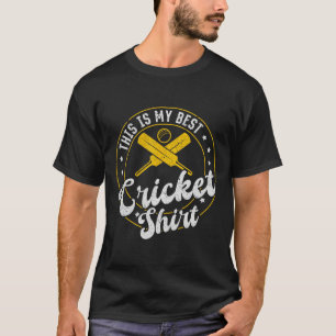 Esta É Minha Melhor Camisa de Críquete Esporte Crí