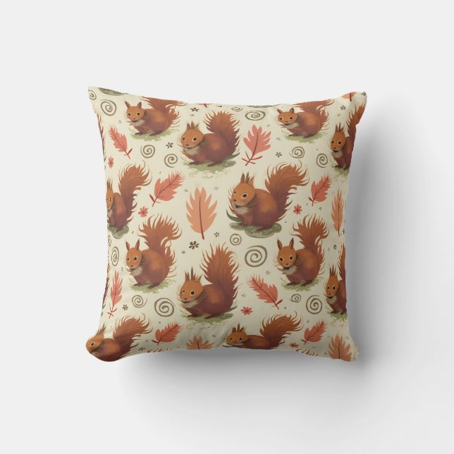 Esta é uma almofada de travesseiro para esquilo. (Frente)