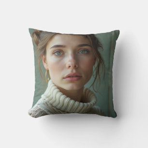 Esta é uma almofada de travesseiro para uma mulher