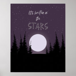 Está escrito no Poster das estrelas da floresta ro