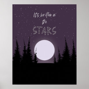 Está escrito no Poster das estrelas da floresta ro