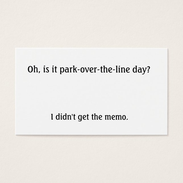 Está estacionado no dia da linha? (Frente)