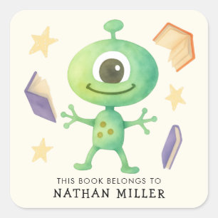Esta Etiqueta de Livro Pertence ao Alien Espacial