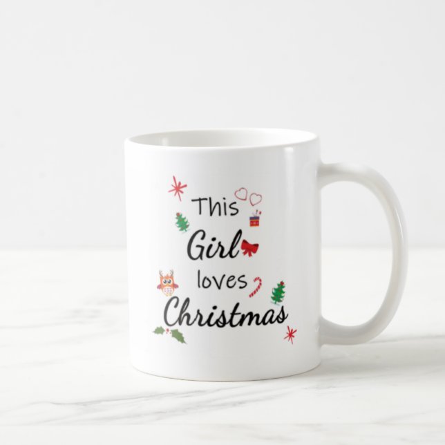 Esta garota ama o Natal, caneca de Natal bonita (Direita)