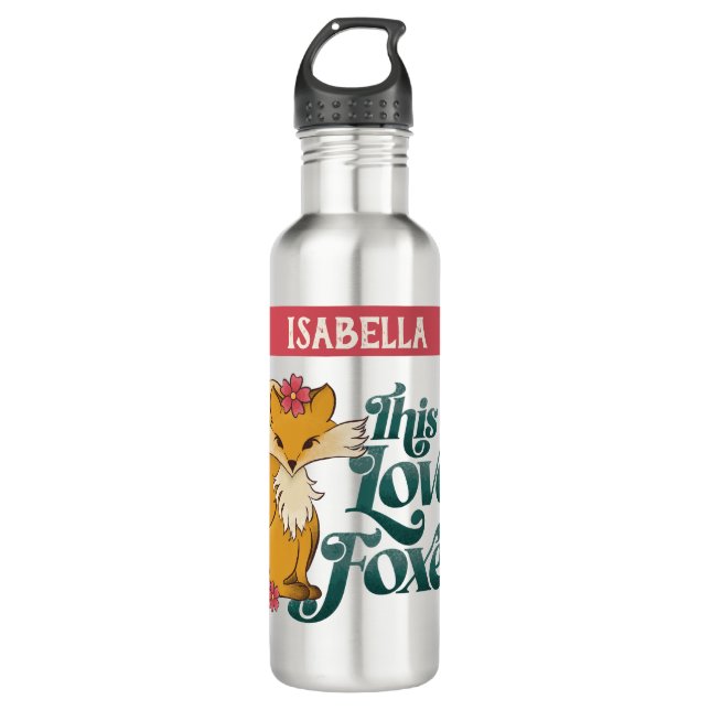 Esta Menina Adora Garrafa De Água De Raposas (Frente)