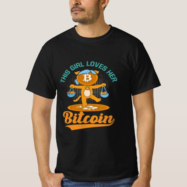 Esta Menina ama sua Camiseta Bitmoney (Frente)