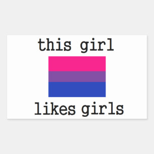 Esta menina gosta da etiqueta bissexual do orgulho