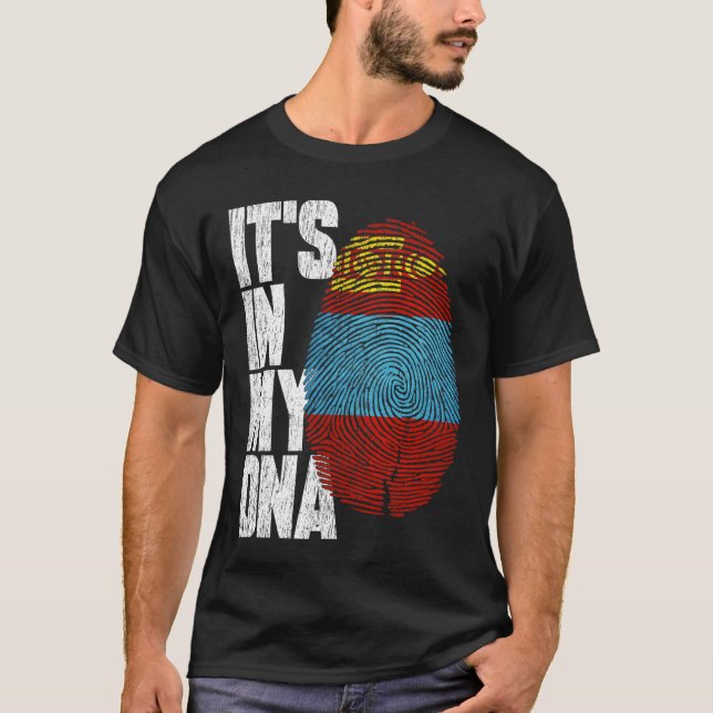 Está no meu DNA, Camisa Mongol Orgulhosa Dotada Mo (Frente)