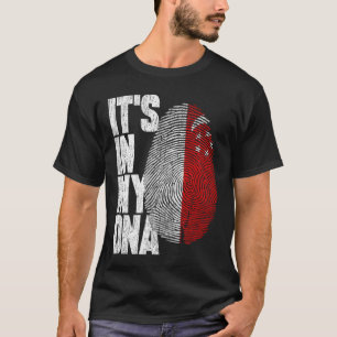 Está no meu DNA Cingapura Camisa Orgulhosa Present