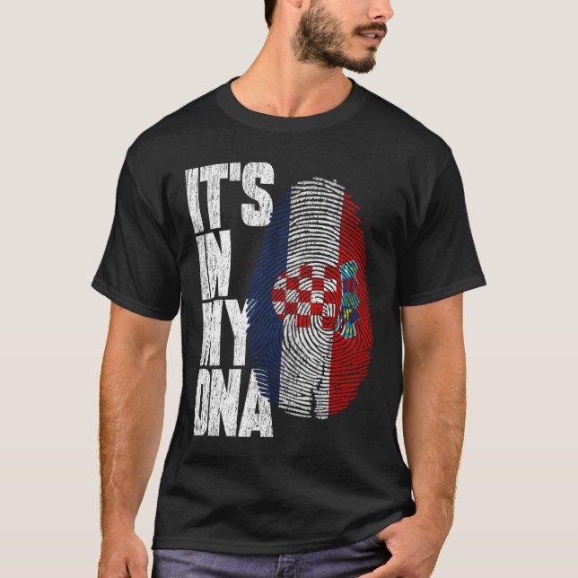 Está no meu DNA croata Camisa Orgulhosa Presente h (Frente)