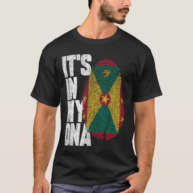 Está no meu DNA Grenadiano Camisa Orgulhosa Presen (Frente)