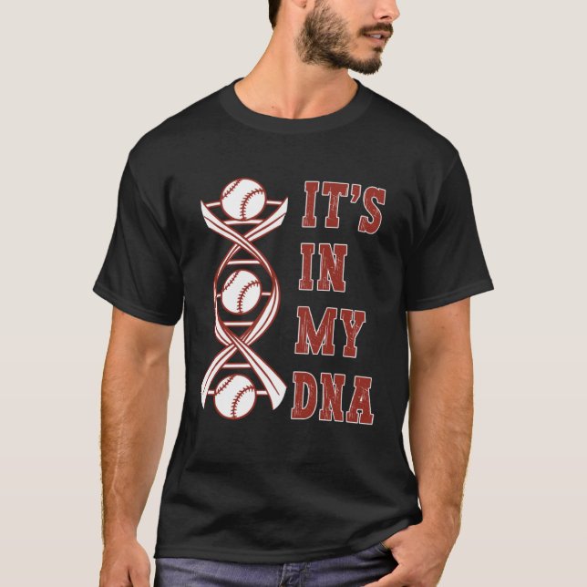 Está no meu DNA Jogador Softball Pullover Ho (Frente)