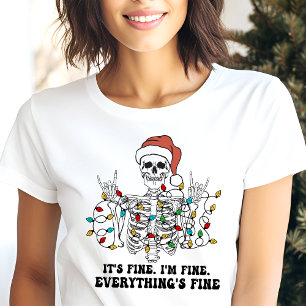 Está Tudo Bem Estou Bem Esqueleto Divertido Natal