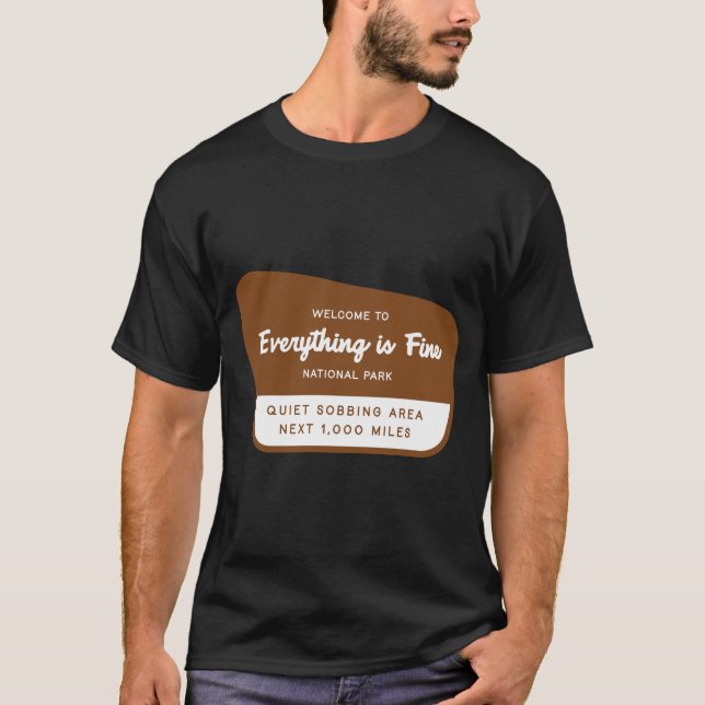 Está tudo bem no Parque Nacional - camiseta preta (Frente)