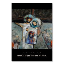 Estação 6, Veronica limpa a face, Cartão de Oração
