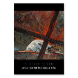 Estação 7, Jesus cai 2, Cartão de Oração