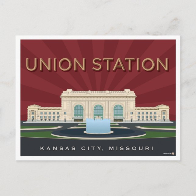 Estação da União de Kansas - Cartão postal (Frente)