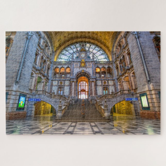 estação de comboios quebra-cabeça (Horizontal)