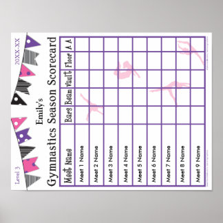 Estação de ginástica Conheça Scorecard Poster 9 AA