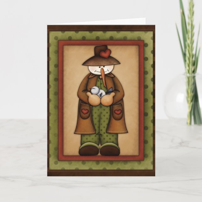 Estação de inverno Snowfolk Cartão de Saudação 3 (Frente)