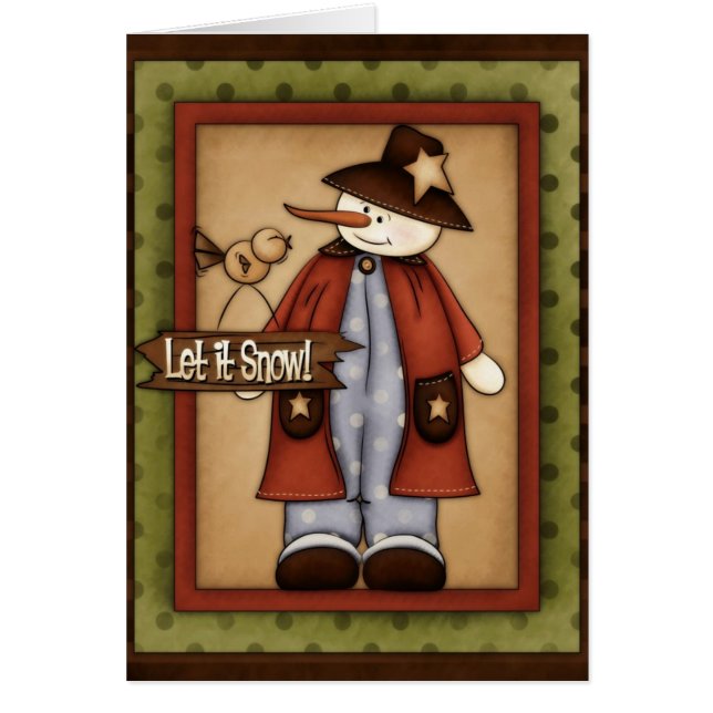 Estação de inverno Snowfolk Cartão de Saudação 5 (Frente)