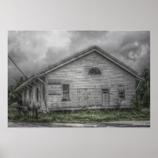 Estação de linha aérea de bordo Poster