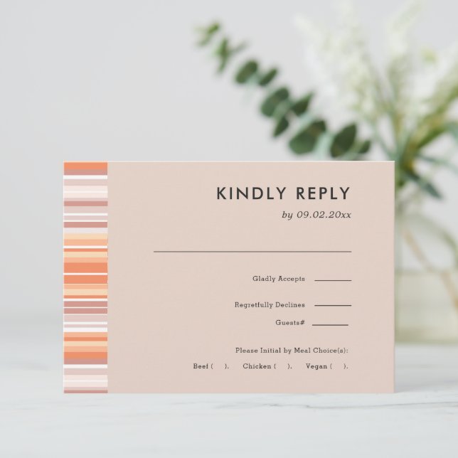 Estação de Queda de Serape | RSVP de Casamento + E (Em pé/Frente)