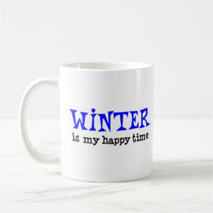 estação inverno hora feliz caneca de café
