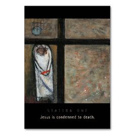 Estação Um, Jesus Condenou Cartão de Oração