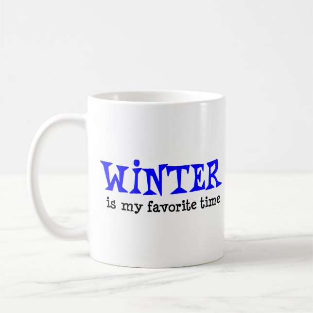 estações inverno época favorita caneca de café (Esquerda)